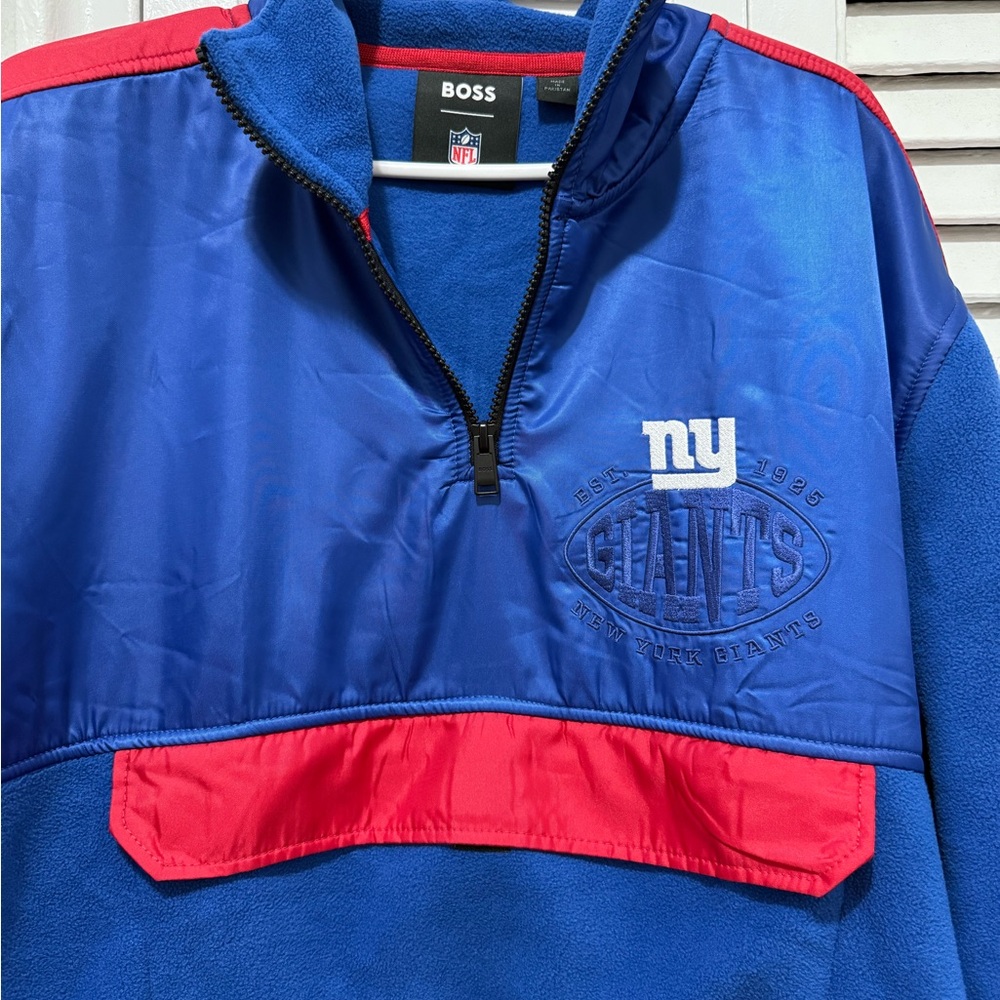 Blue and Red NY Giants Pullover